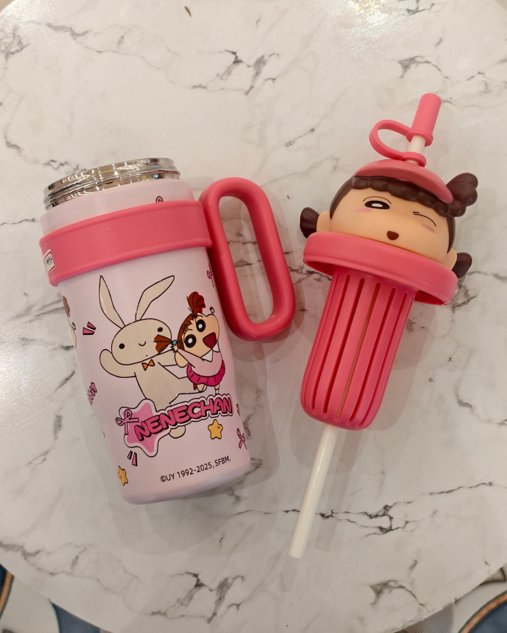 Kids Character Himawari Sipper Tumbler with Straw and Handle – Insulated Drinkware Mug