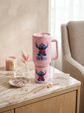 Stitch Rhinestone Crystal Insulated Tumbler with Handle