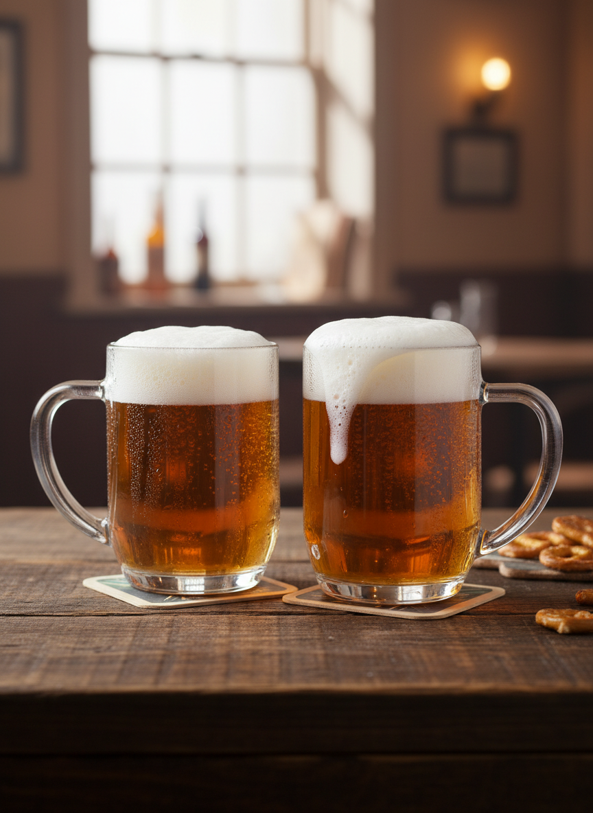 Bear Glasses\Beer Mugs Set with Handles, Pack of 2 - 350 ml