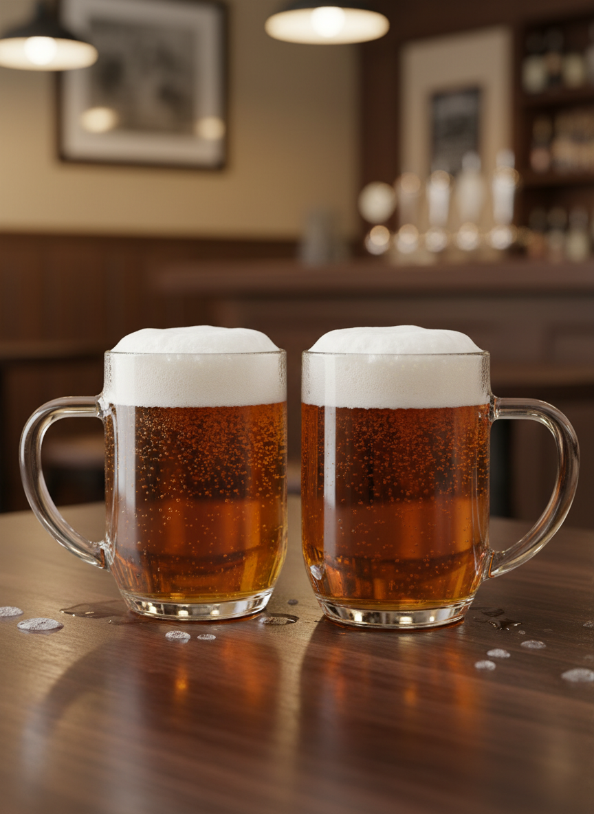 Bear Glasses\Beer Mugs Set with Handles, Pack of 2 - 350 ml