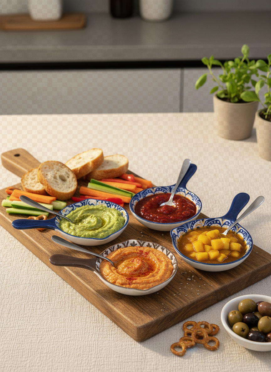 Multicolor Ceramic Chutney Dip Bowls – 90ml (Set of 2)