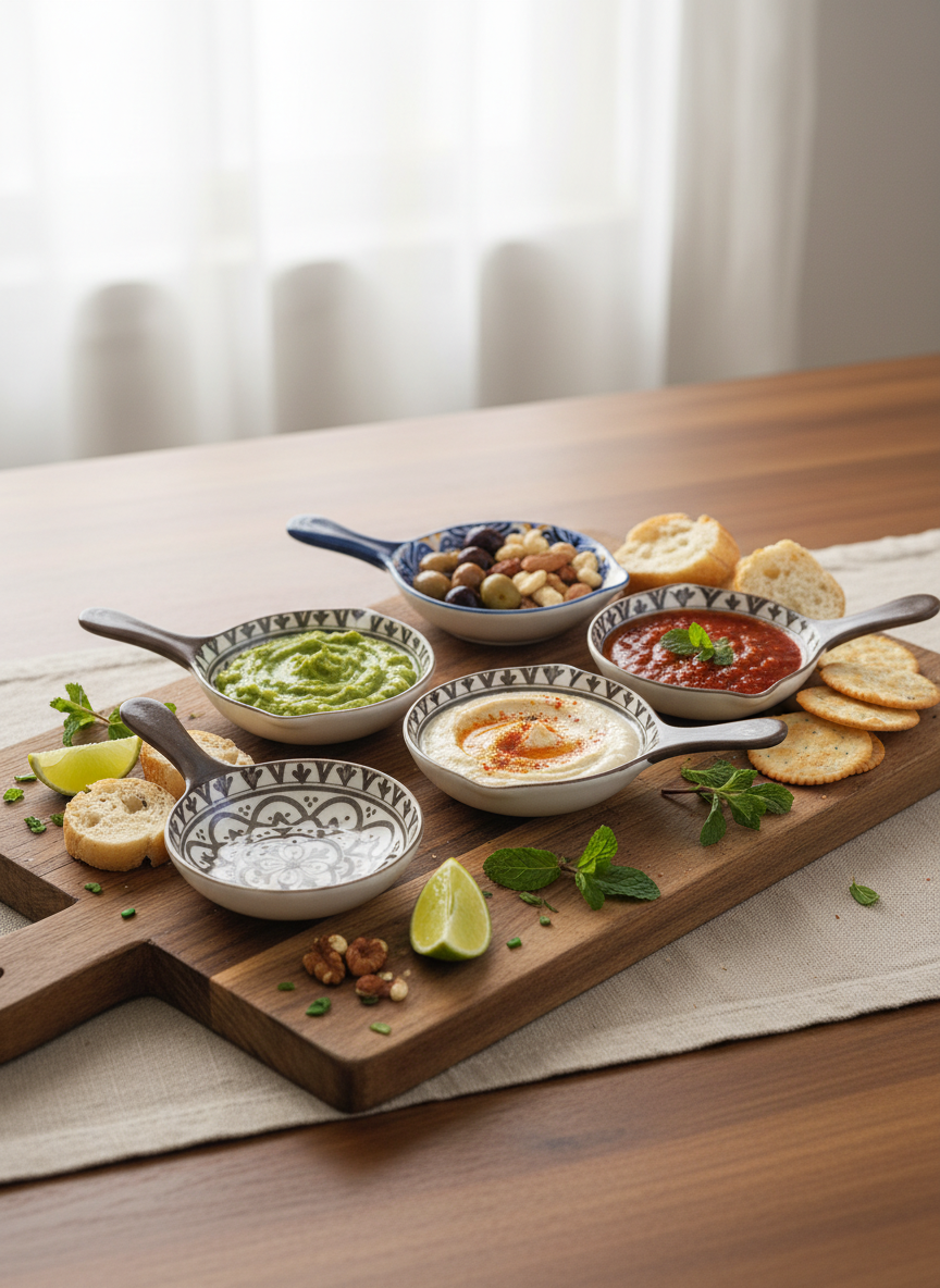 Multicolor Ceramic Chutney Dip Bowls – 90ml (Set of 2)