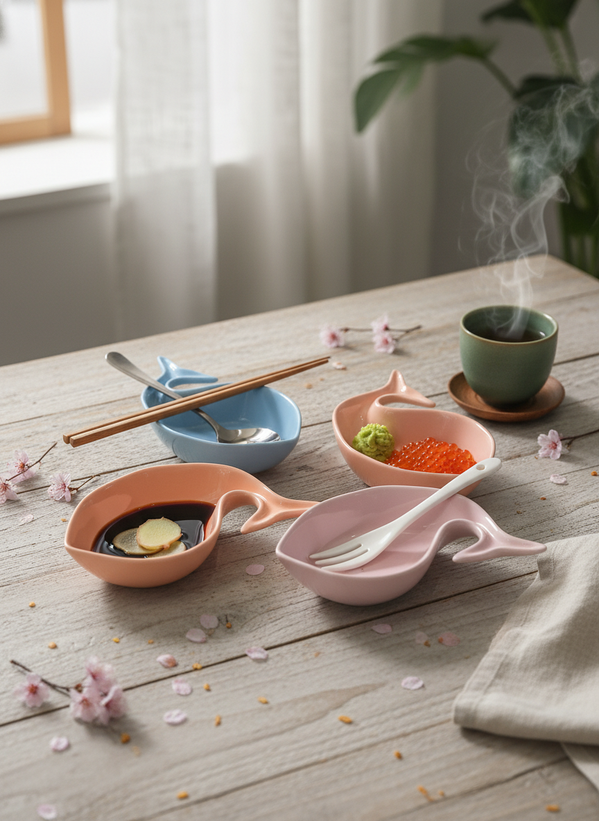 White Ceramic Chopstick Rest Dip Saucer – Japanese Style Holder