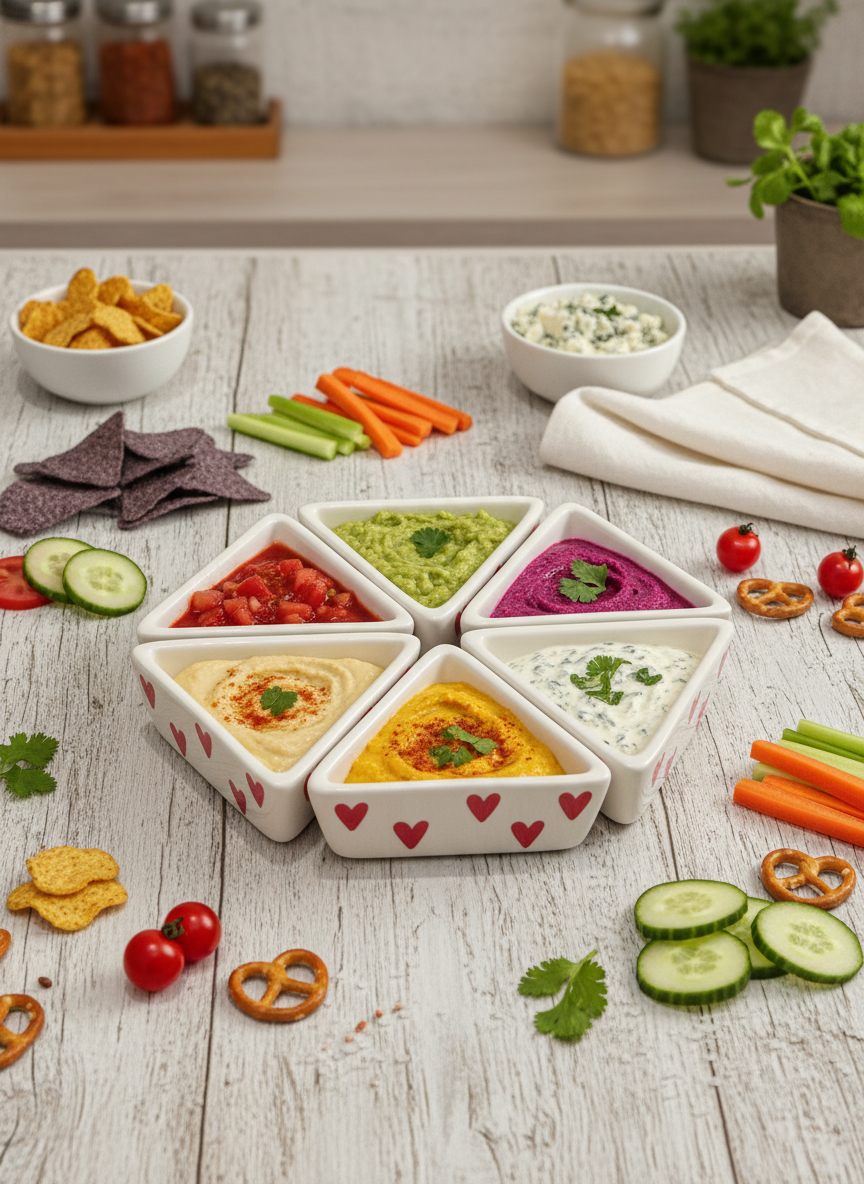 Little Dil Khush Ceramic Dip Bowls – (Set of 6)