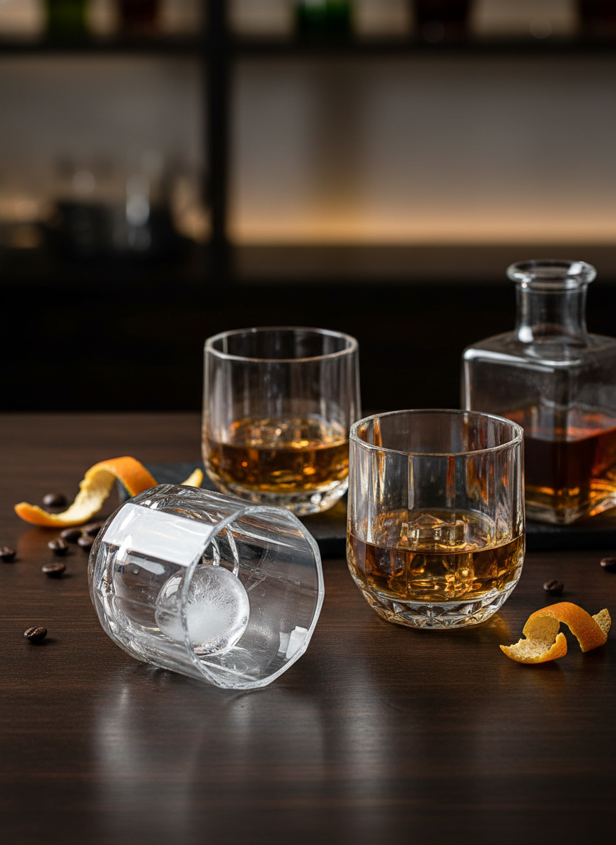 Clear Crystal Whisky Glass – Plain Tumbler 390ml