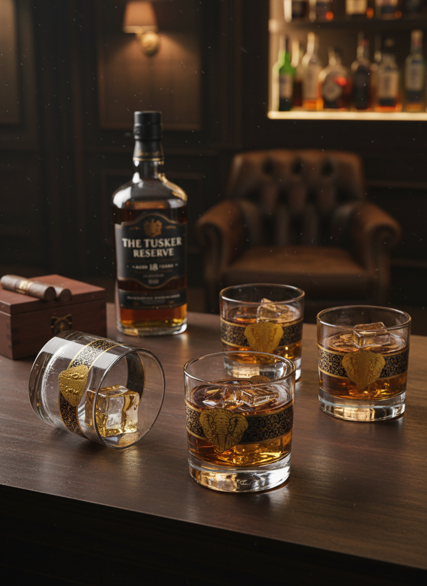 Elephant Shape Whisky Glass – Clear Tumbler 345ml