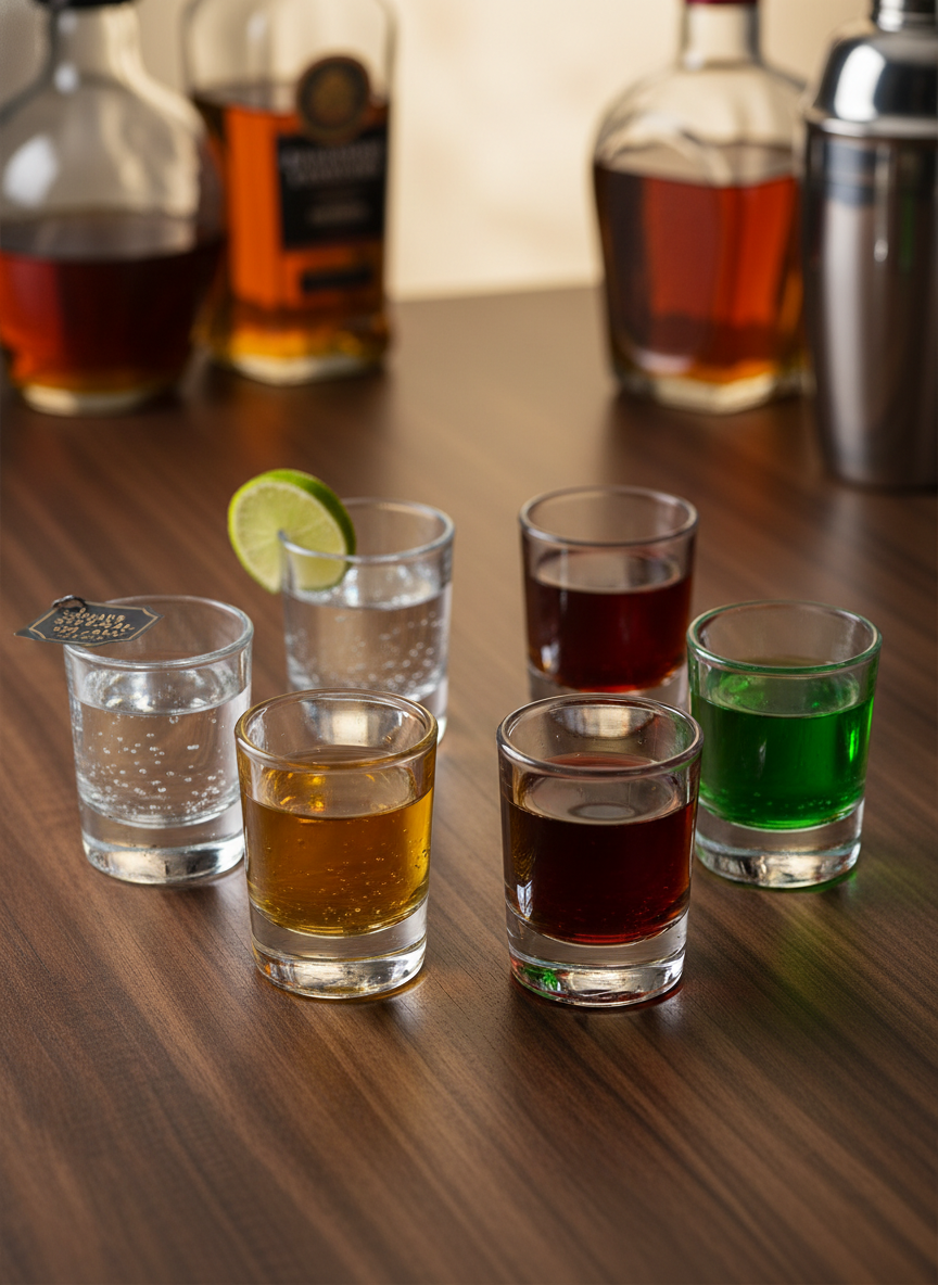 Square Crystal Shot Glass Set – Lead-Free 10ml (Set of 6)