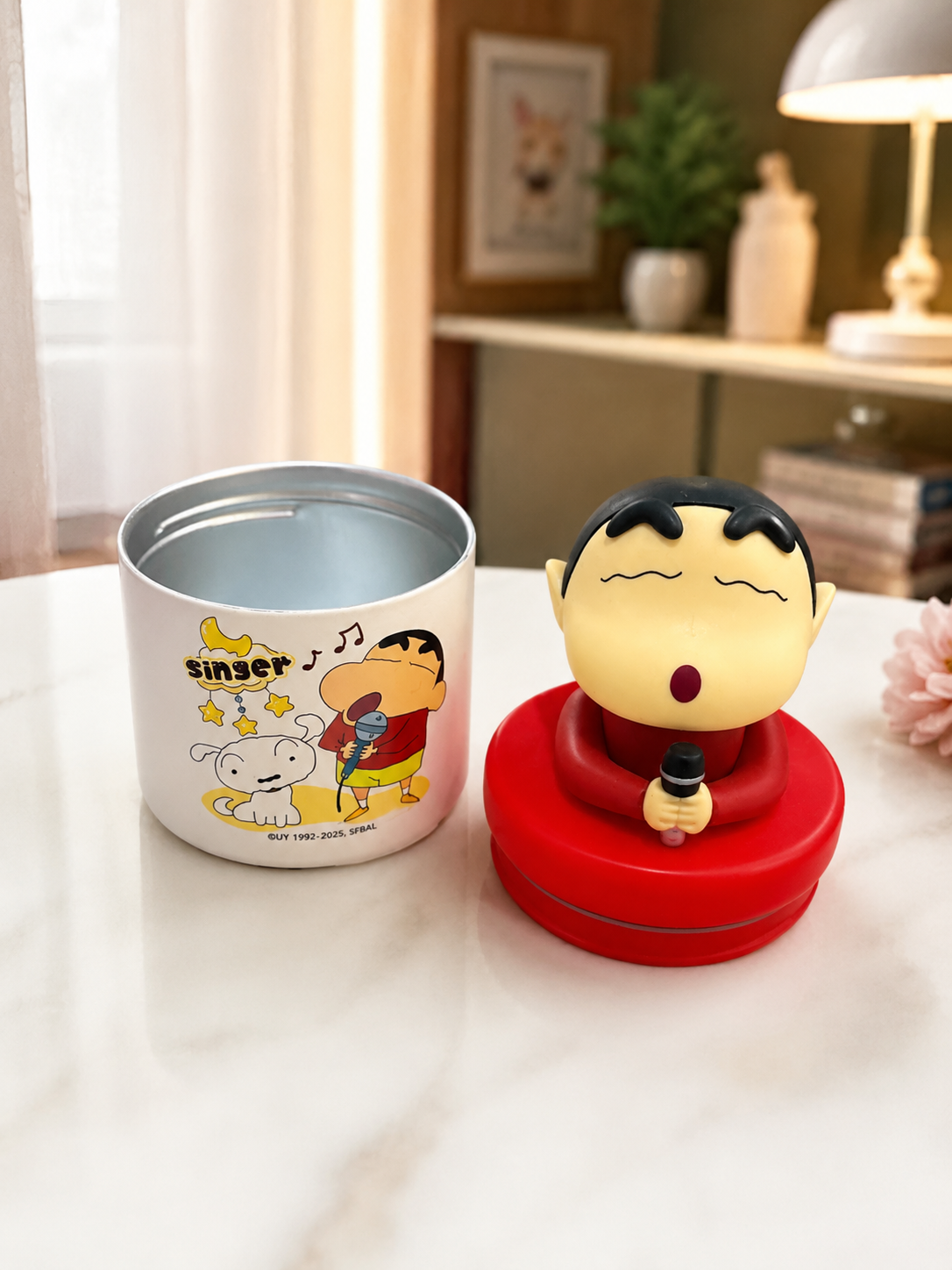 Shinchan Singer Insulated Food Jar with Character Topper – 169ml