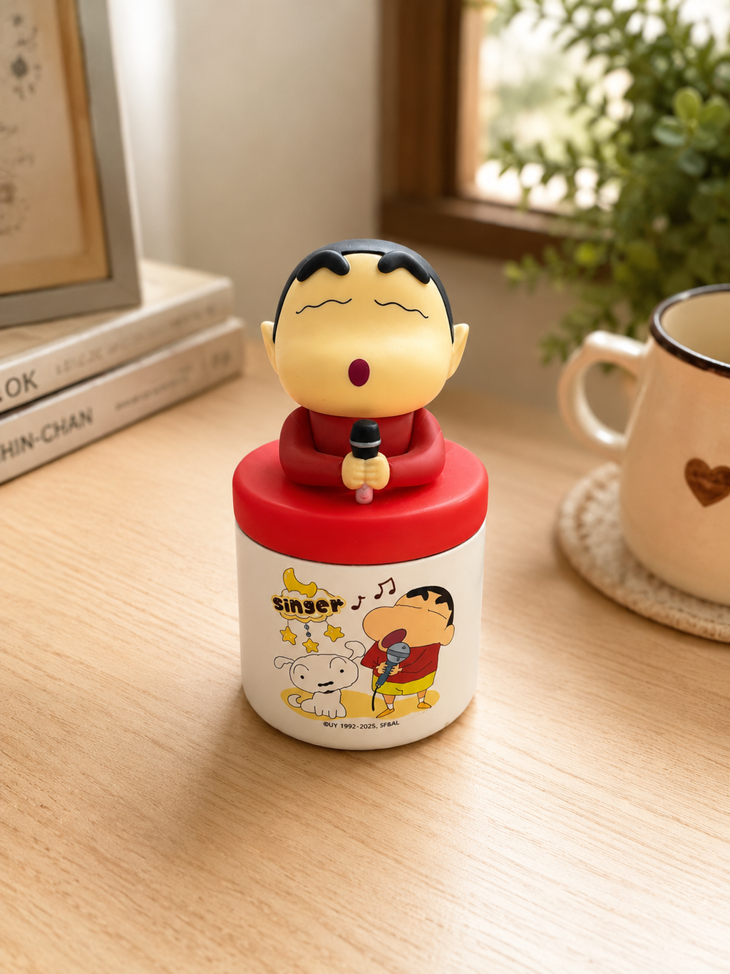 Shinchan Singer Insulated Food Jar with Character Topper – 169ml