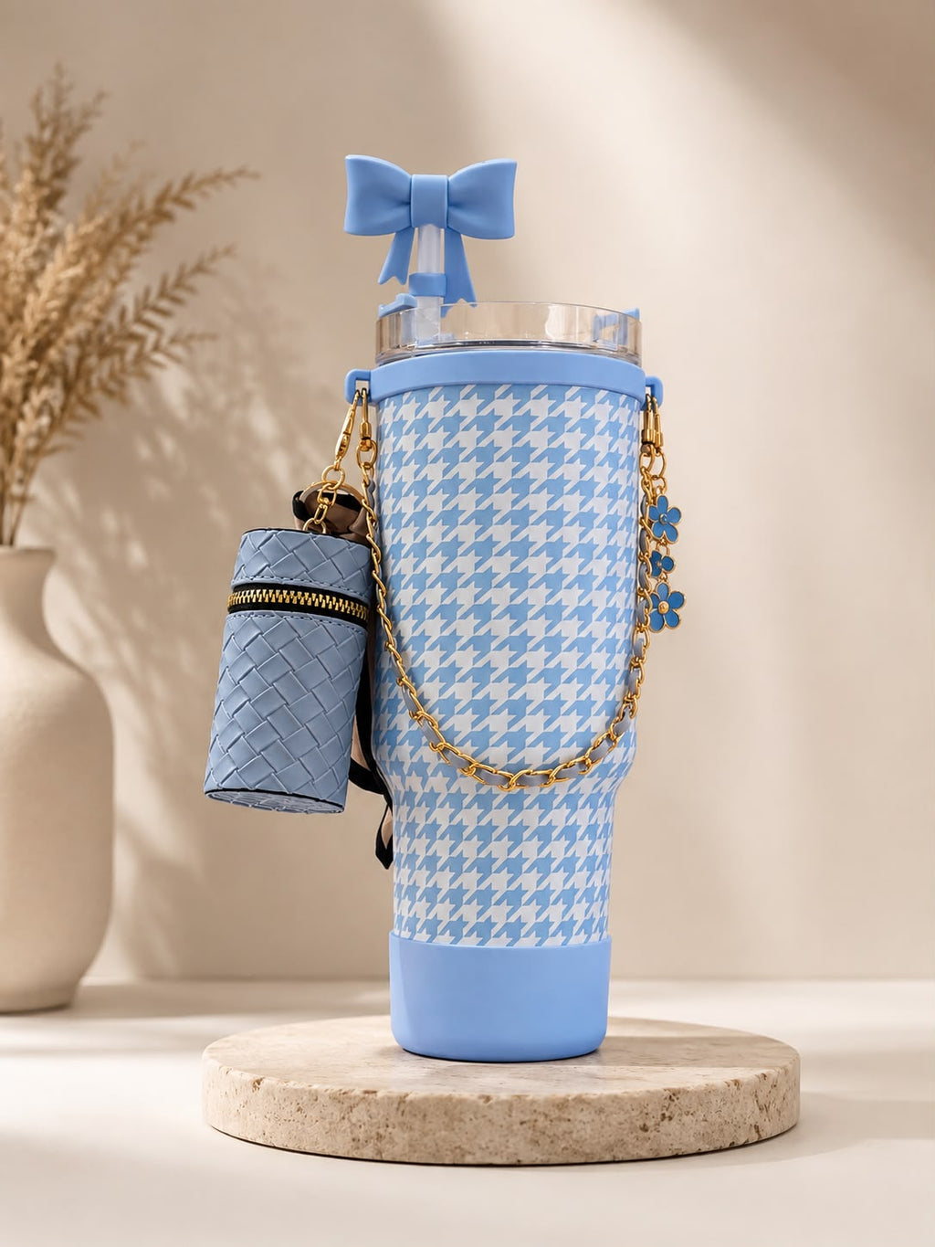 Bow Charm Insulated Tumbler with 🎀 – 1200 ML