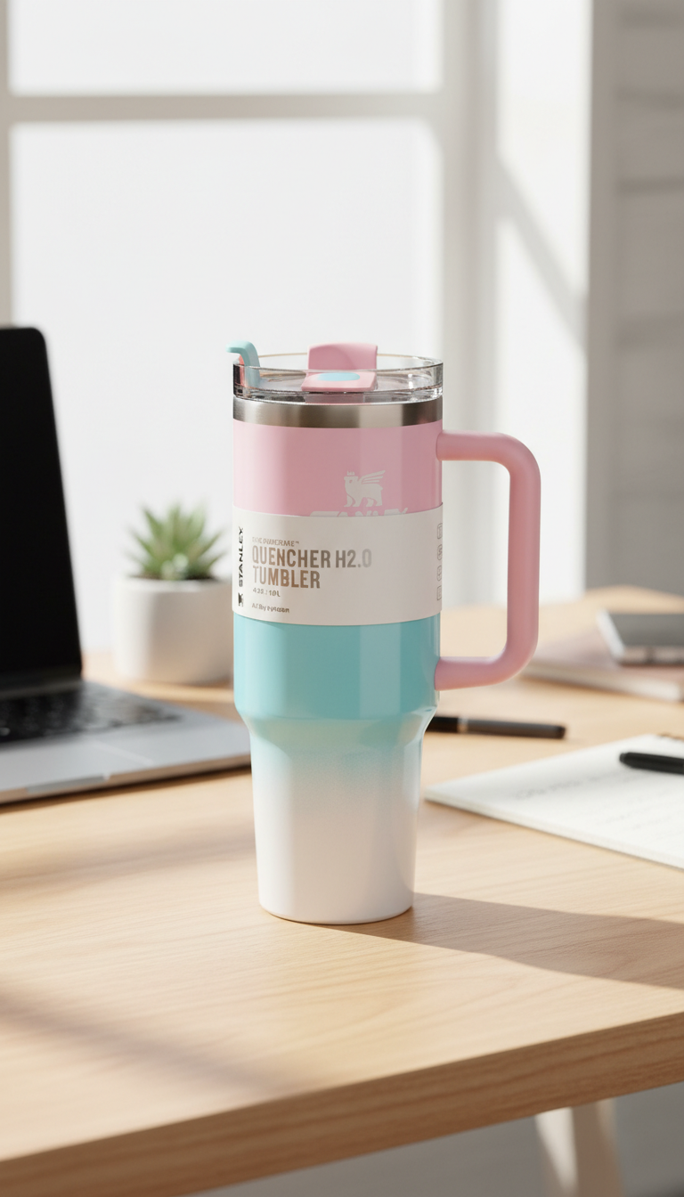 Stanley Rainbow Gradient Quencher Insulated Tumbler with Handle – 1.18L