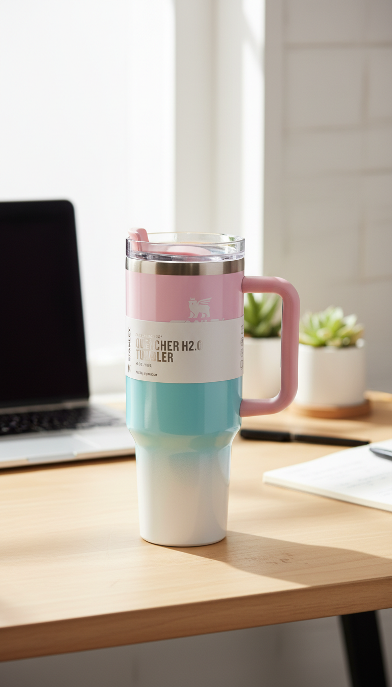 Stanley Rainbow Gradient Quencher Insulated Tumbler with Handle – 1.18L