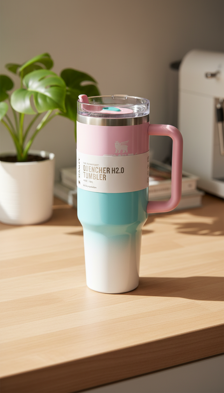 Stanley Rainbow Gradient Quencher Insulated Tumbler with Handle – 1.18L