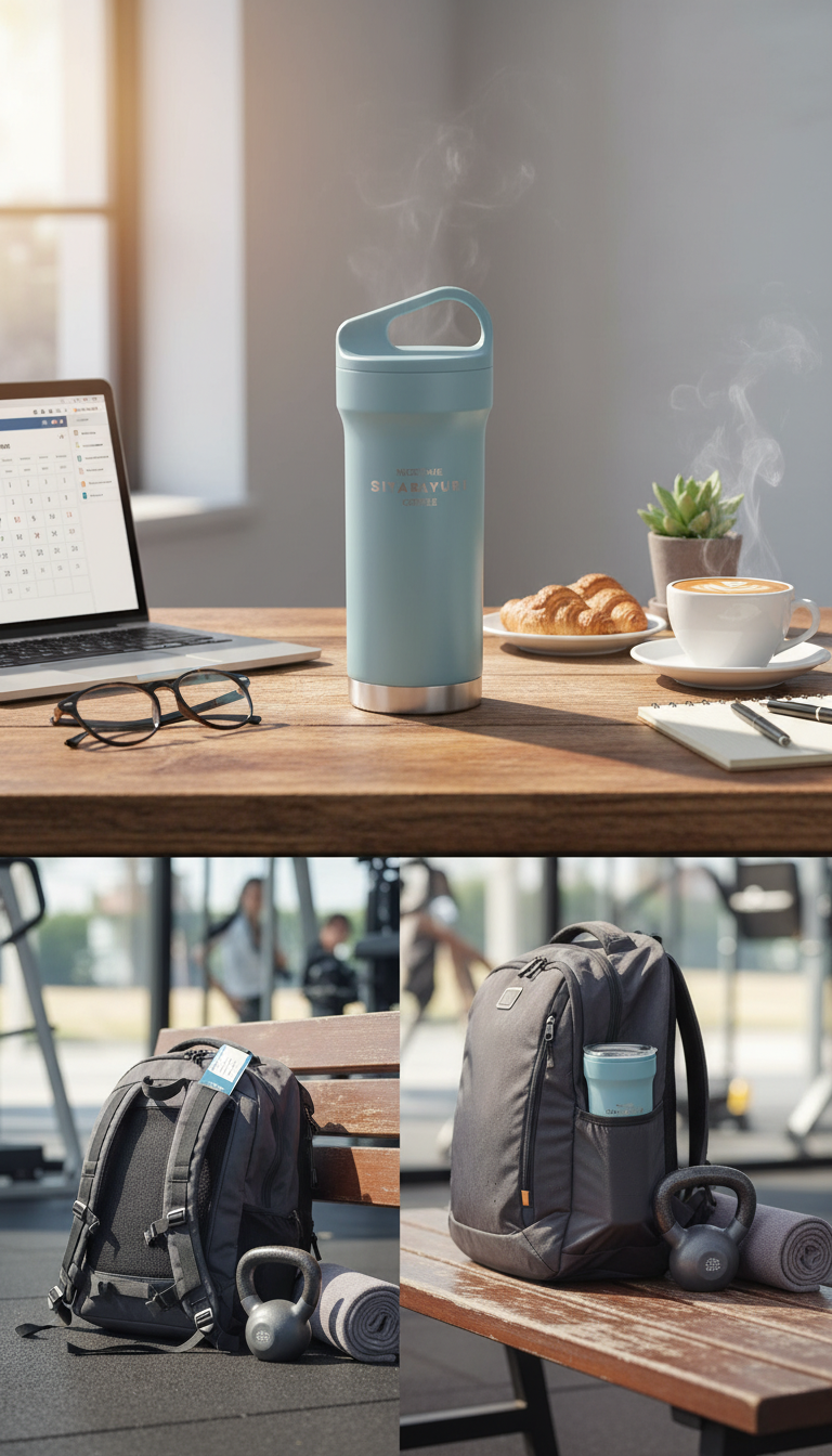 Sitarayuri Insulated Travel Tumbler with Secure Lid – 420ml