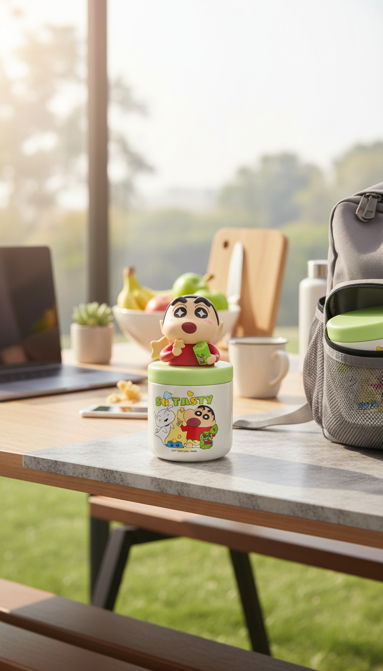Miaoqu Palm Ceramic Cup with Character Lid – 160ml