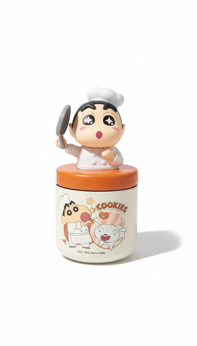 Miaoqu Palm Ceramic Cup with Character Lid – 160ml