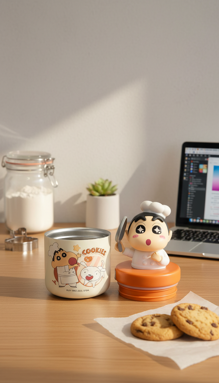 Miaoqu Palm Ceramic Cup with Character Lid – 160ml