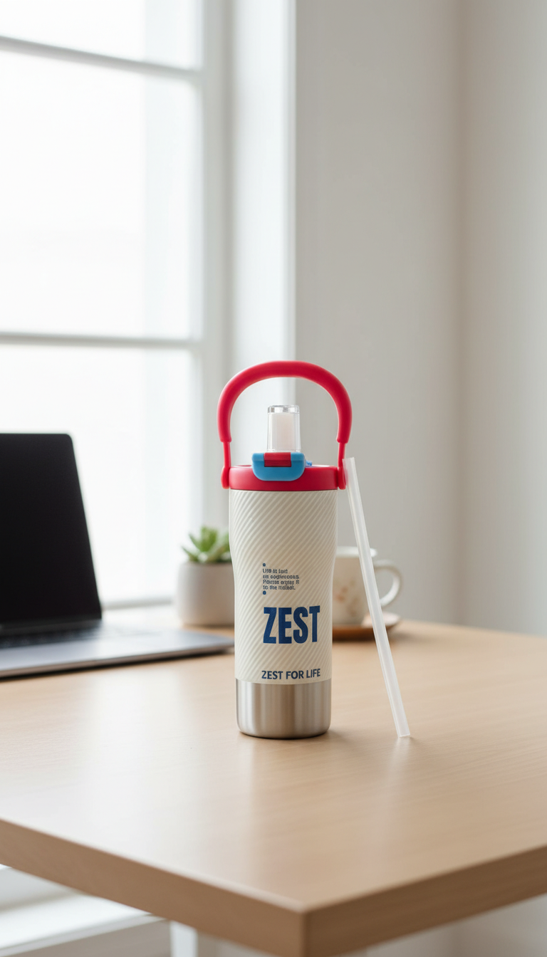 Zest Stainless Steel Vacuum Tumbler with Straw Lid – 800ml
