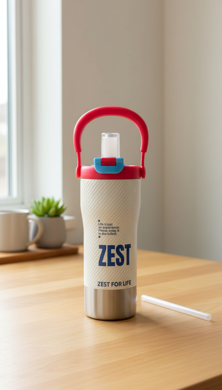 Zest Stainless Steel Vacuum Tumbler with Straw Lid – 800ml