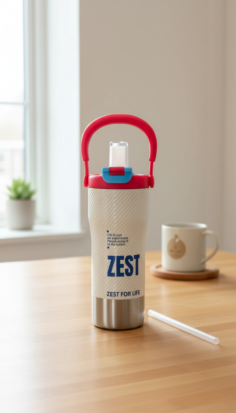 Zest Stainless Steel Vacuum Tumbler with Straw Lid – 800ml