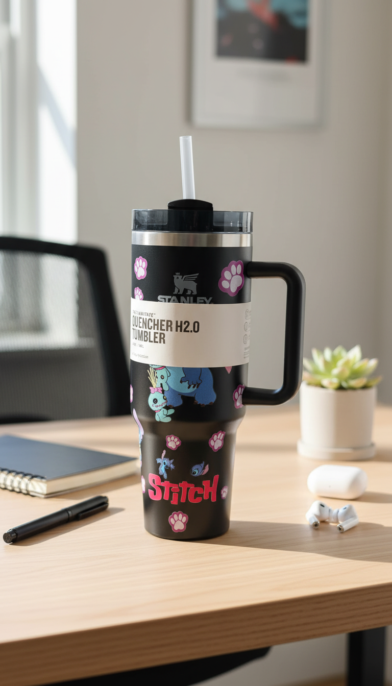 Stitch Edition Stanley Insulated Tumbler with Handle & Straw – 1.18L