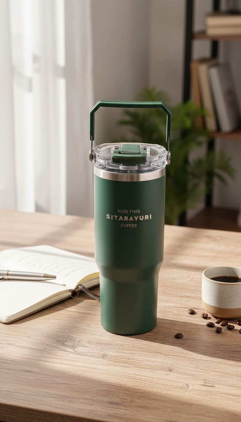 Sitarayuri Vacuum Insulated Bottle with Carry Handle – 900ml