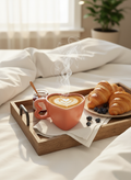 White Ceramic Mug with Pink Heart Design – Heart-Shaped Artisanal Coffee & Tea Cup